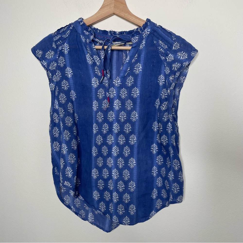 Anthropologie Maeve Tie Front Tee XS
